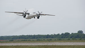 Турбогвинтовий транспортний літак Ан-26 вперше виконав рейс на аеродром "Біла Церква"