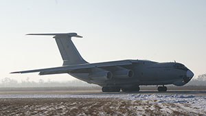 Приліт транспортного літака Іл-76 Республіки Ангола на аеродром "Біла Церква"